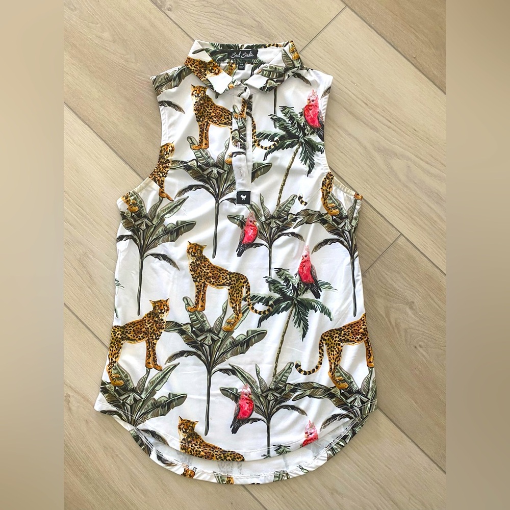 Bad Birdie cheetah print top